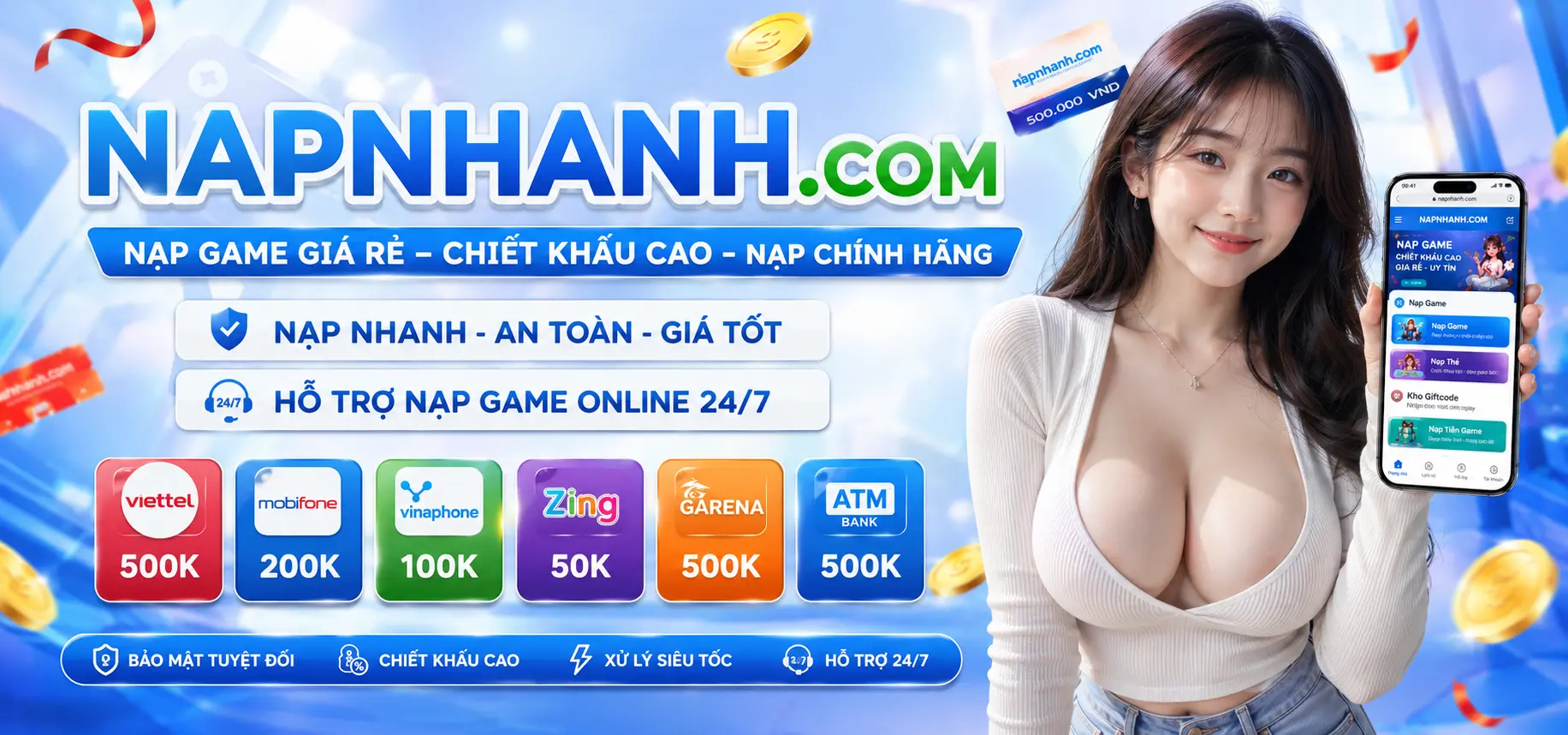 Nạp game online chiết khấu cao