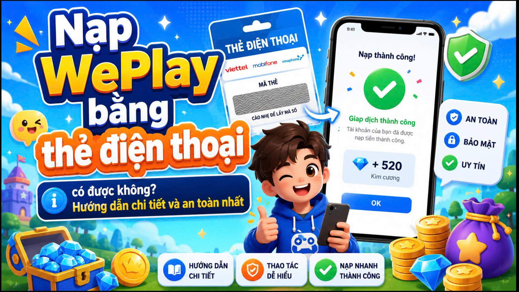 Nạp WePlay bằng thẻ điện thoại có được không? Hướng dẫn chi tiết và an toàn nhất